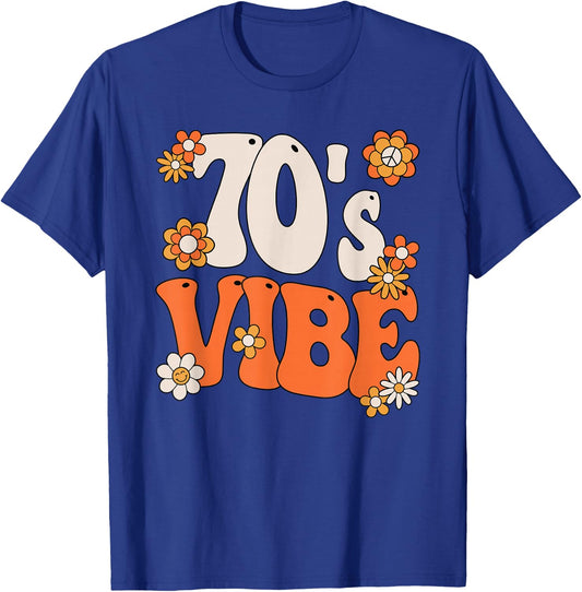 70s Vibe Costume 70s Party Outfit Groovy Hippie Peace Retro , black T-Shirt - T-Shirt | Royal
