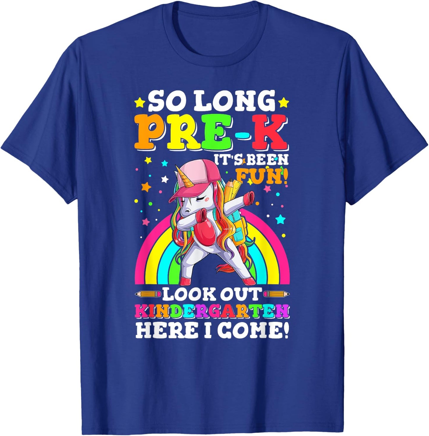 So Long Pre-K Kindergarten Here I Come pre-k graduation T-Shirt - T-Shirt | Royal