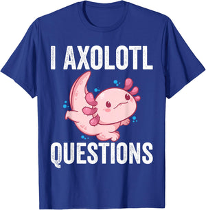 I Axolotl Questions Kids I Axolotl Costume Girl Boy Kids T-Shirt - T-Shirt | Royal
