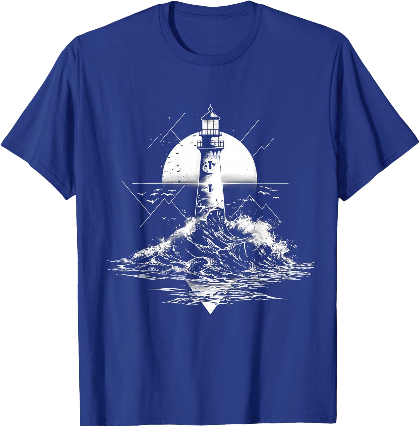 Phare Voile Mer Plage Bateau Maison Bord de Mer T-Shirt - T-Shirt | Royal