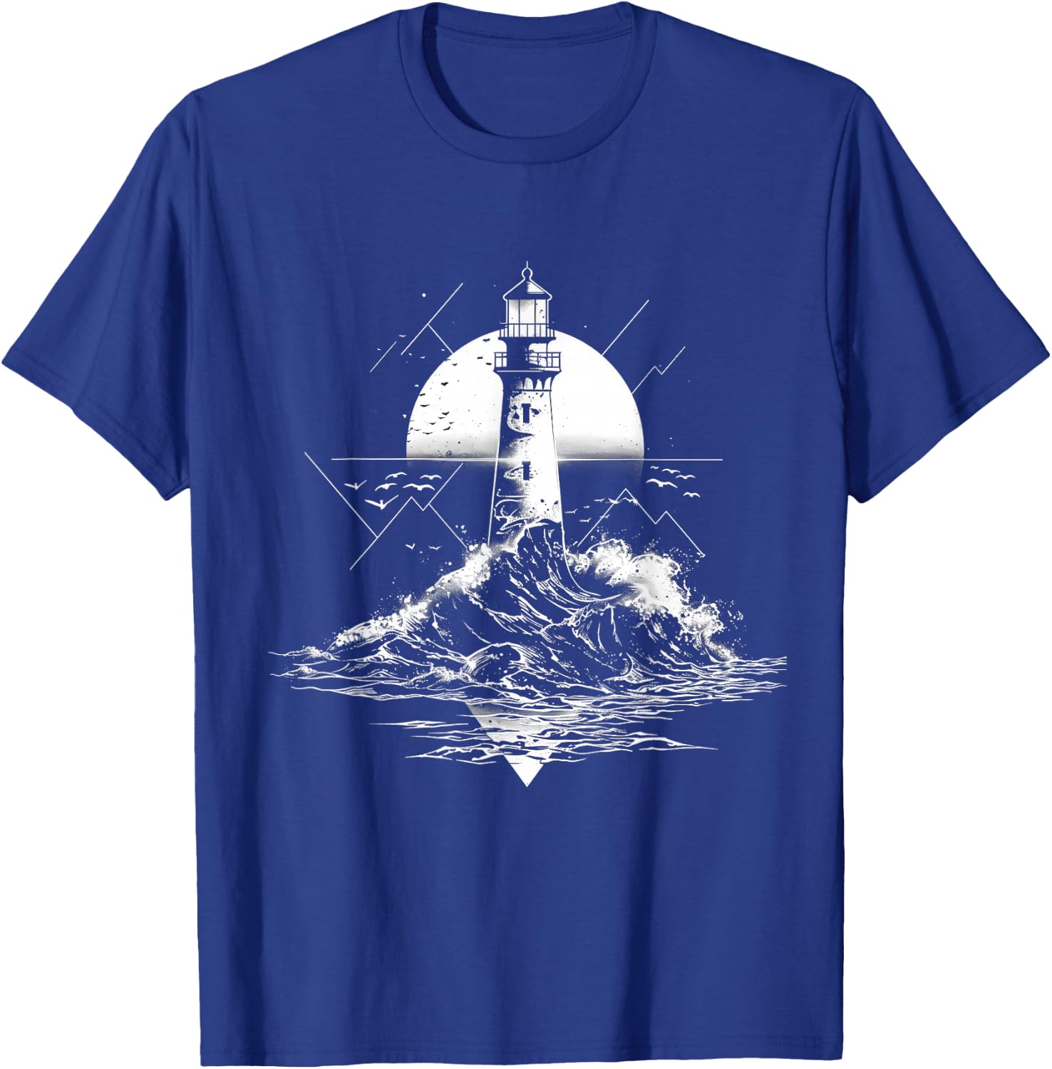 Phare Voile Mer Plage Bateau Maison Bord de Mer T-Shirt - T-Shirt | Royal