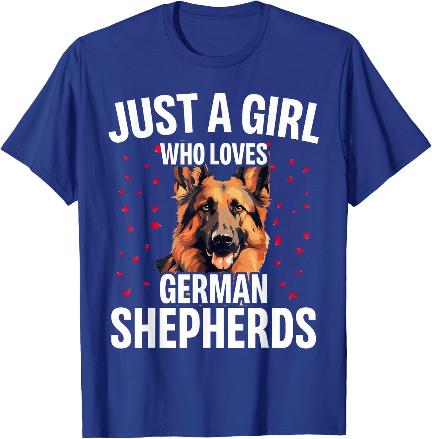 Funny German Shepherd Art For Girls Women Kids Dog Lovers T-Shirt - T-Shirt | Royal