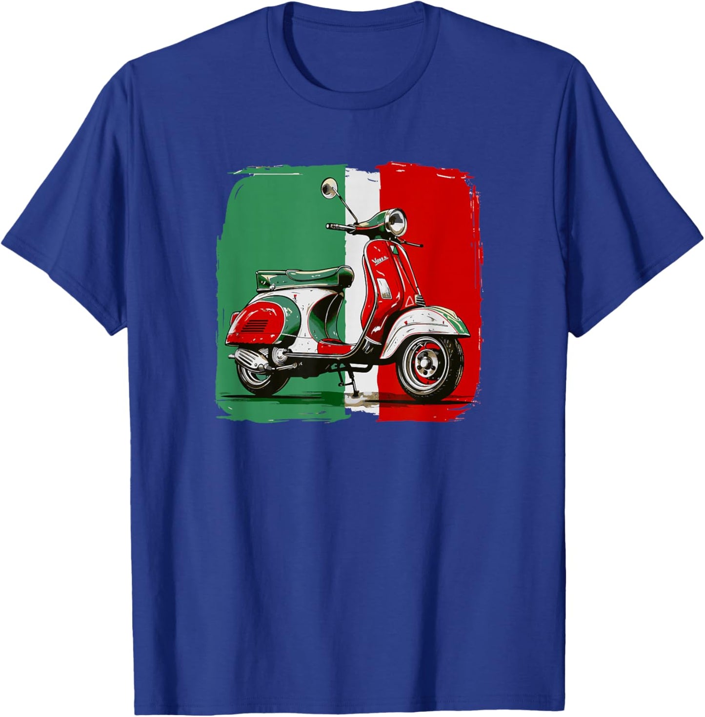 Tricolore - Italian Flag Italian Scooter T-Shirt - T-Shirt | Royal