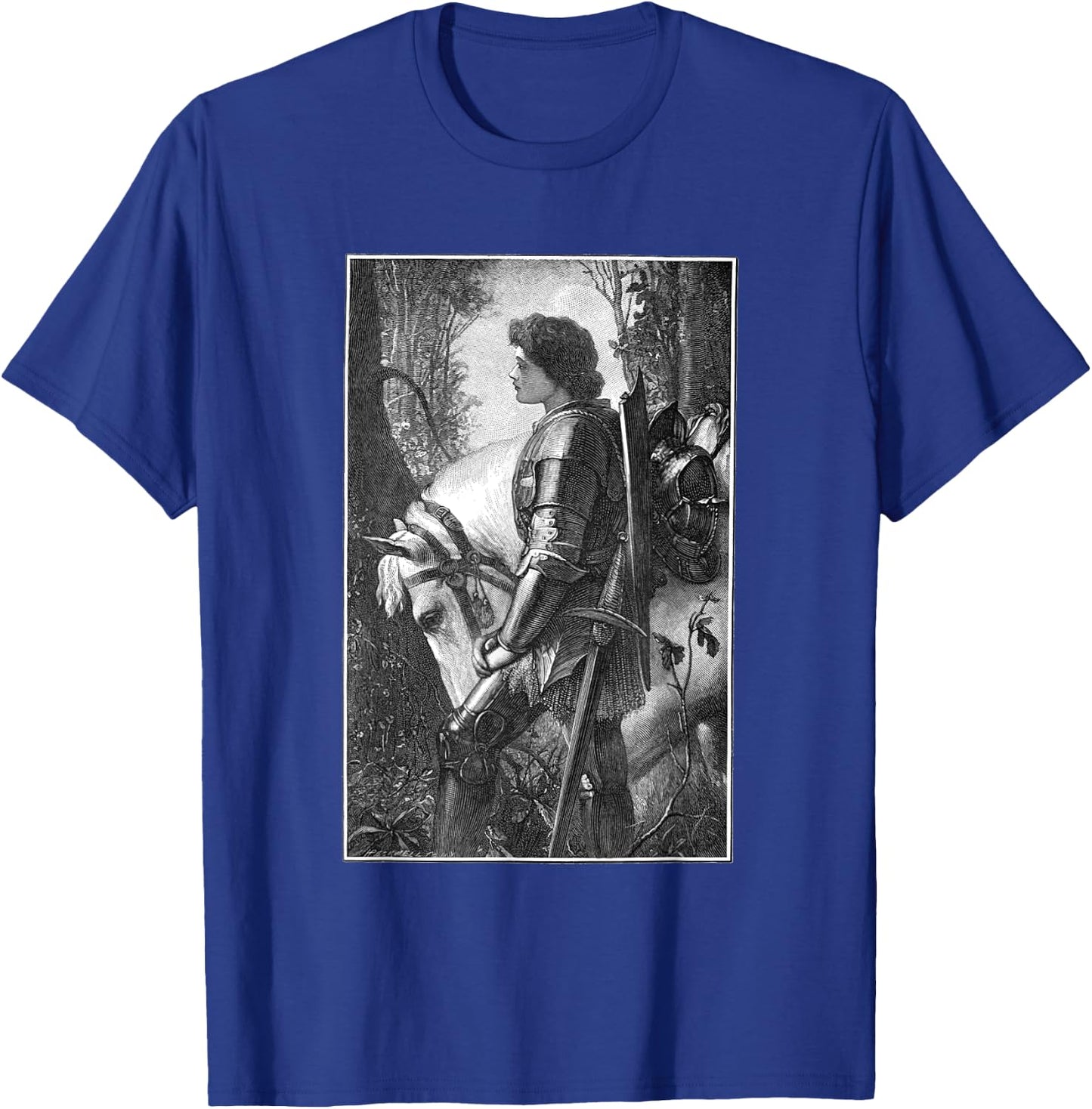 Sir Galahad by G.F. Watts Engraved by H.W. Peckwell T-Shirt - T-Shirt | Royal