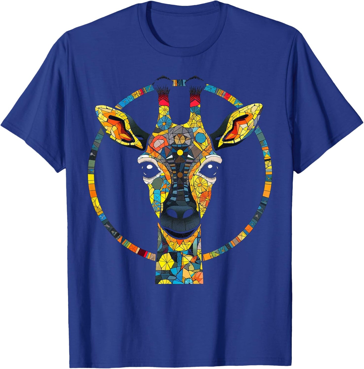 Giraffe Artwork Colourful Animals Zoo Giraffe T-Shirt - T-Shirt | Royal
