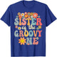 Sister of Groovy One Matching Family 1st Birthday Party T-Shirt - T-Shirt | Royal