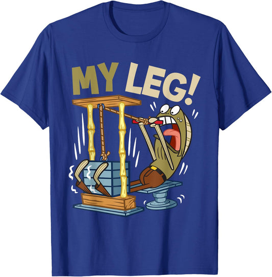 Mademark x SpongeBob SquarePants - My Leg Legs Day Weight Lifting Bodybuilding SpongeBob Gym T-Shirt - T-Shirt | Royal