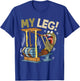 Mademark x SpongeBob SquarePants - My Leg Legs Day Weight Lifting Bodybuilding SpongeBob Gym T-Shirt - T-Shirt | Royal
