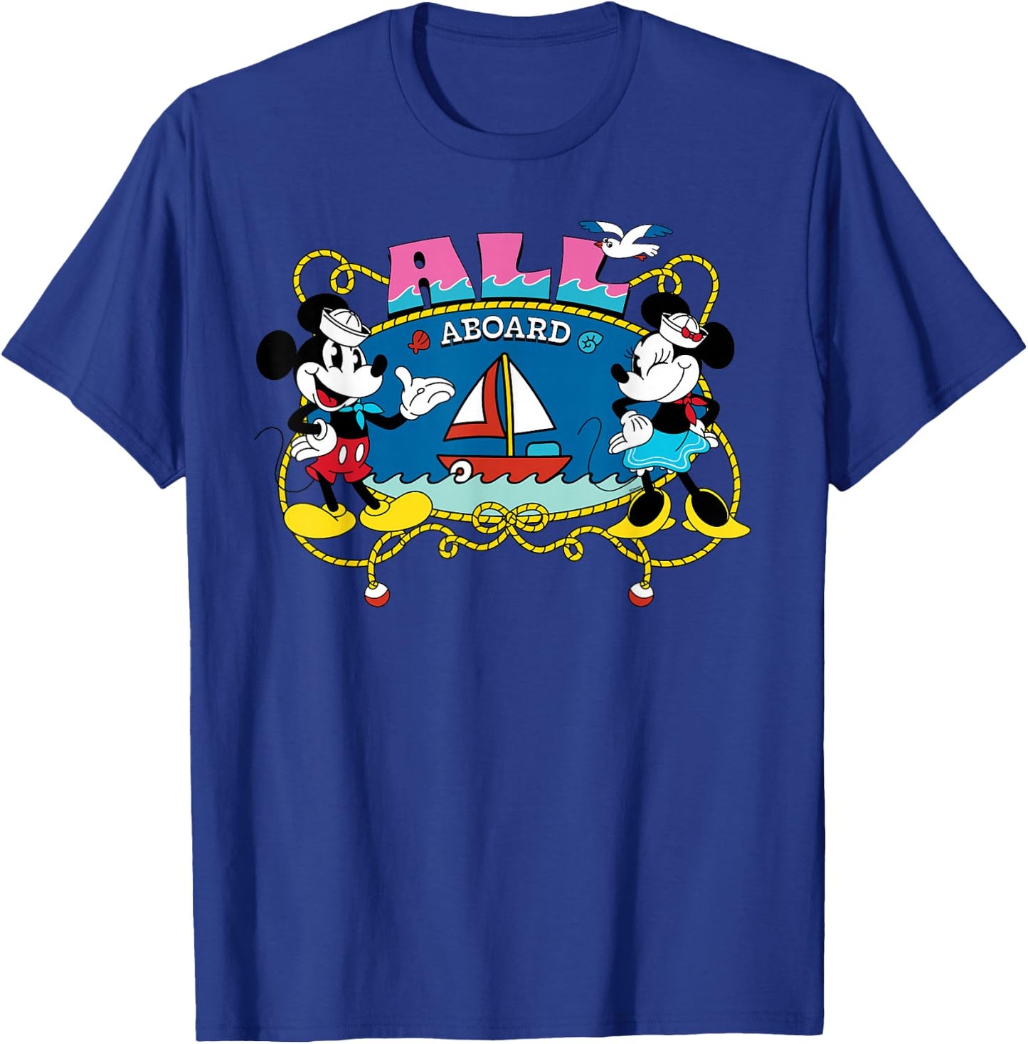 Disney Cruise Mickey & Minnie All Aboard Vacation Matching T-Shirt - T-Shirt | Royal