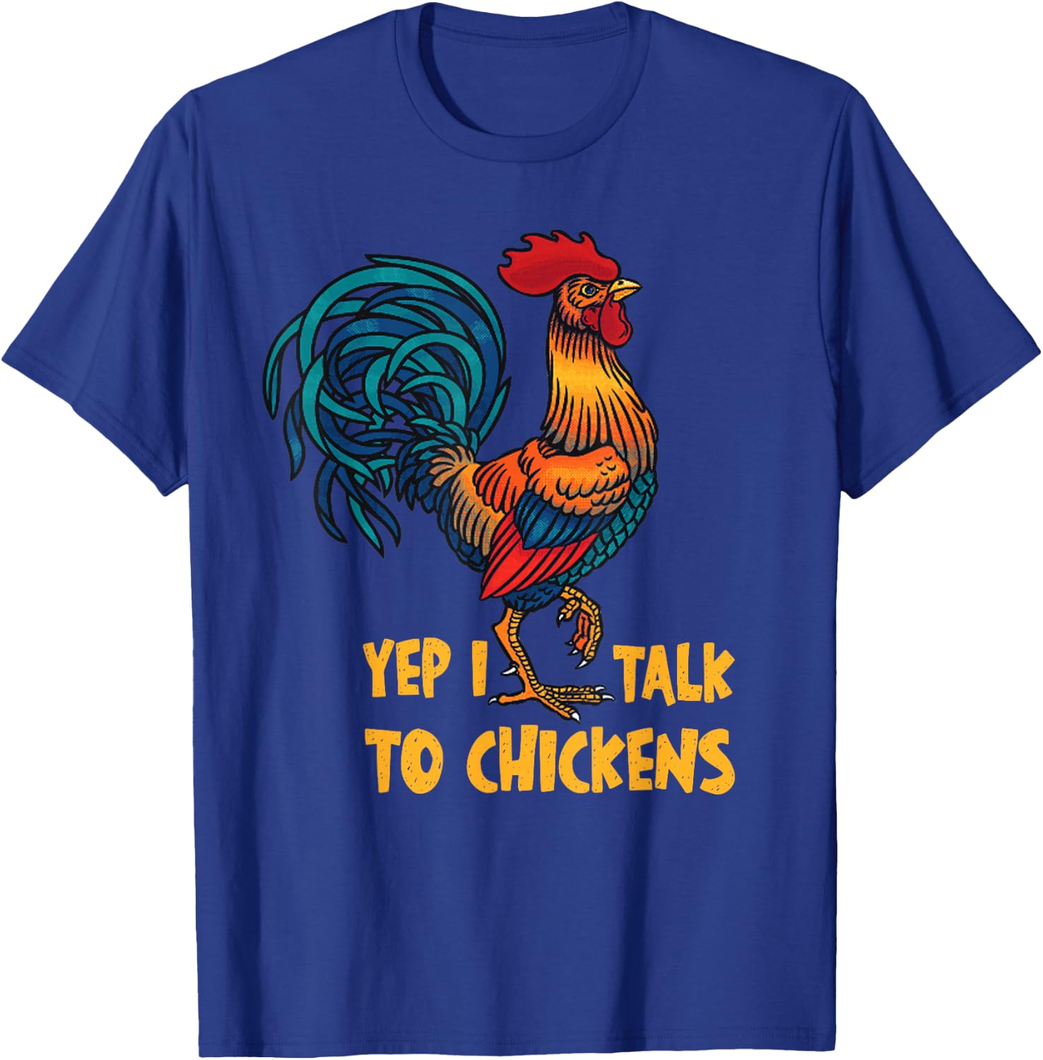 Funny Chicken Women Crazy Chicken Farmer Lovers T-Shirt - T-Shirt | Royal