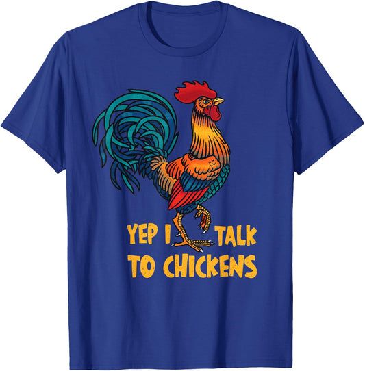 Funny Chicken Women Crazy Chicken Farmer Lovers T-Shirt - T-Shirt | Royal