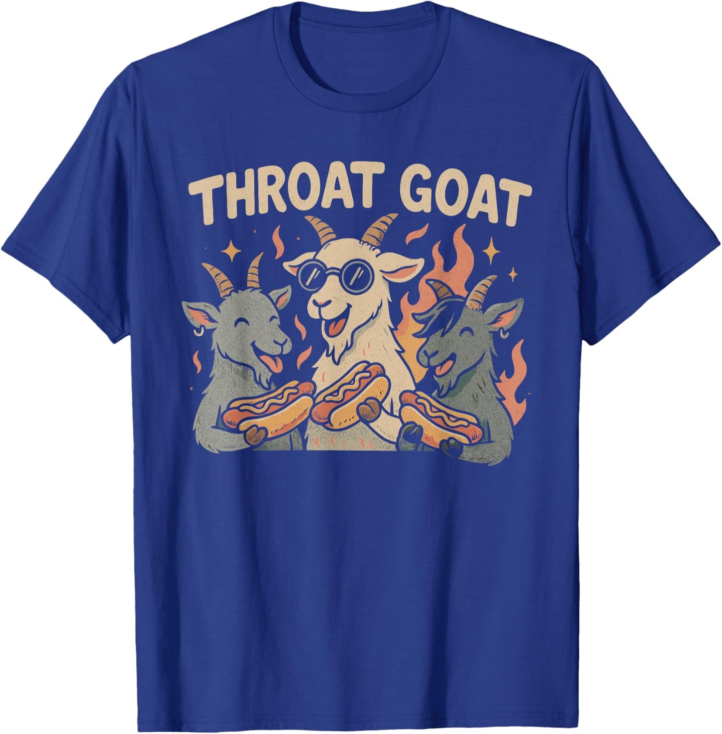 Throat Goat Inappropriate Adult Humor T-Shirt - T-Shirt | Royal