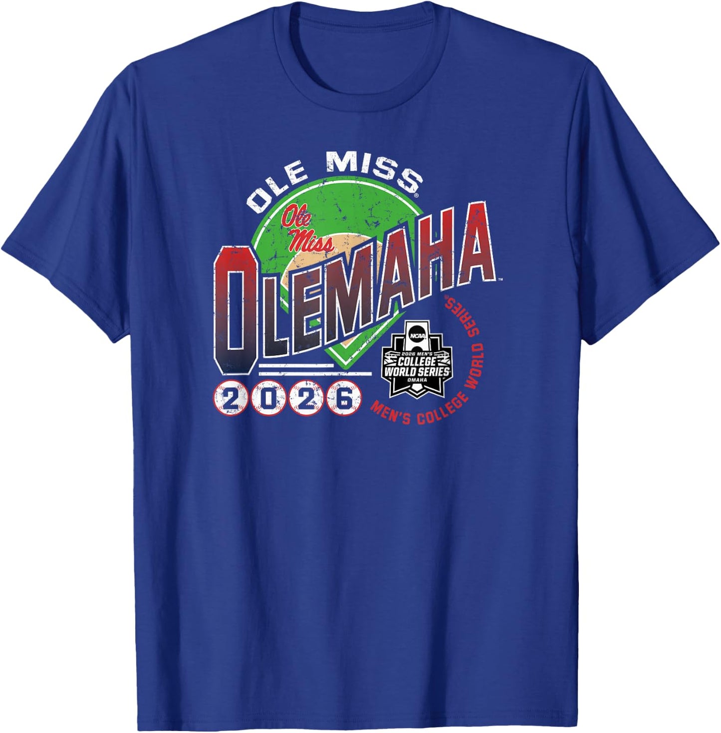 Mississippi Ole Miss Rebels CWS Baseball 2026 Olemaha T-Shirt - T-Shirt | Royal
