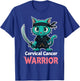 Proud Cervical Cancer Warrior Awareness Teal Ninja Cat T-Shirt - T-Shirt | Royal