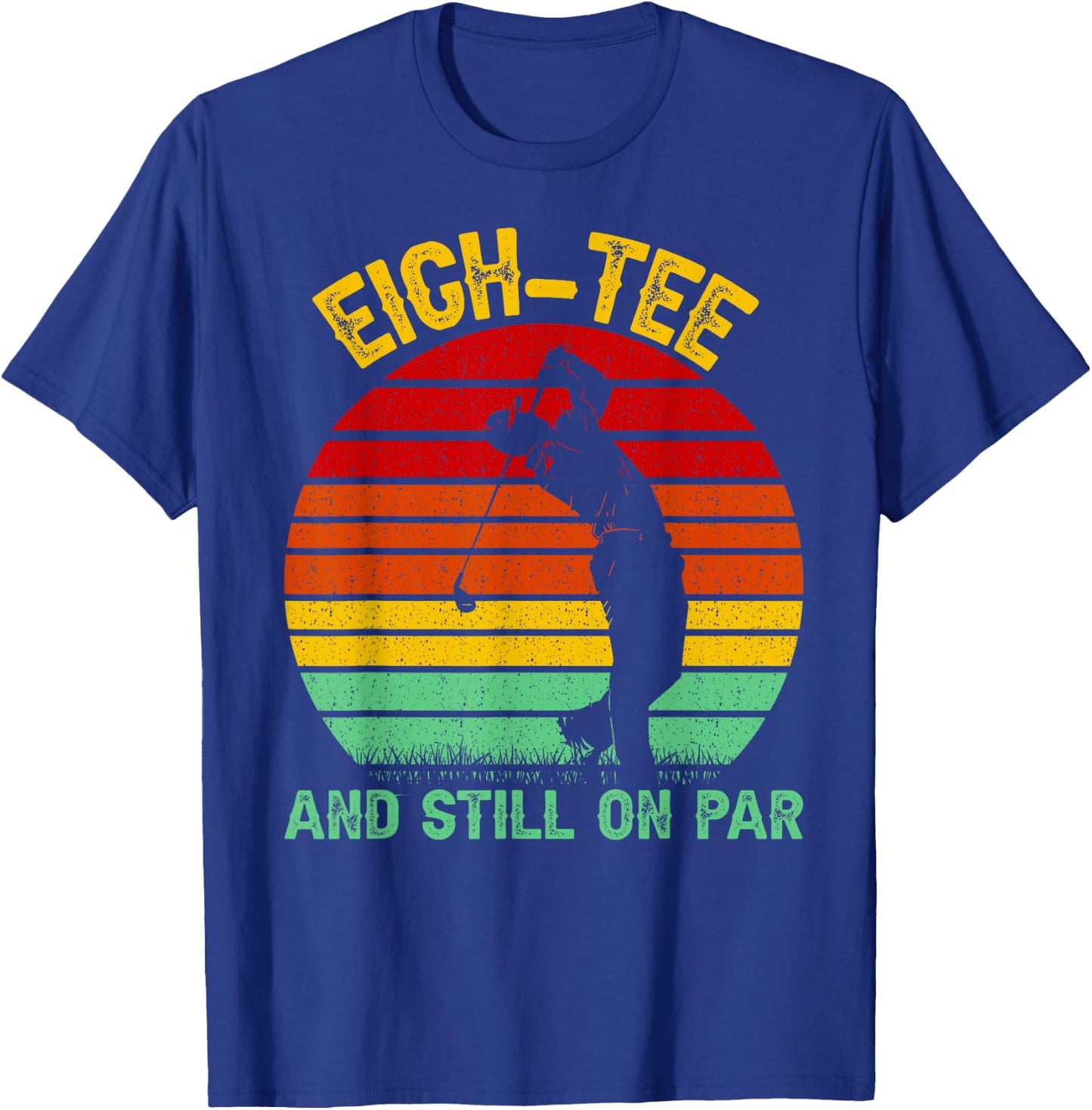 Funny 80th Birthday Golf Pun Golfing 80 Year Old Golfer T-Shirt - T-Shirt | Royal