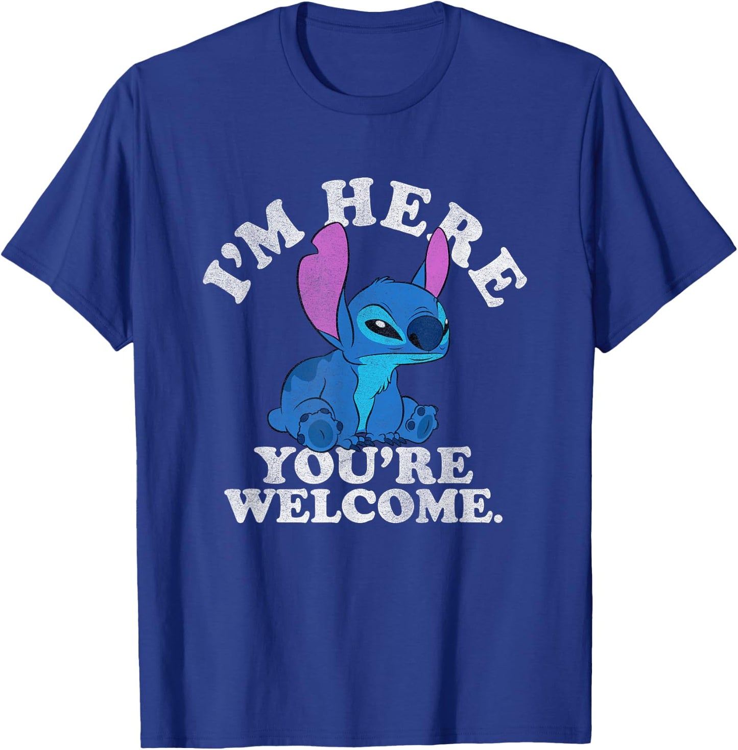 Disney Lilo & Stitch I'm Here You're Welcome T-Shirt - T-Shirt | Royal