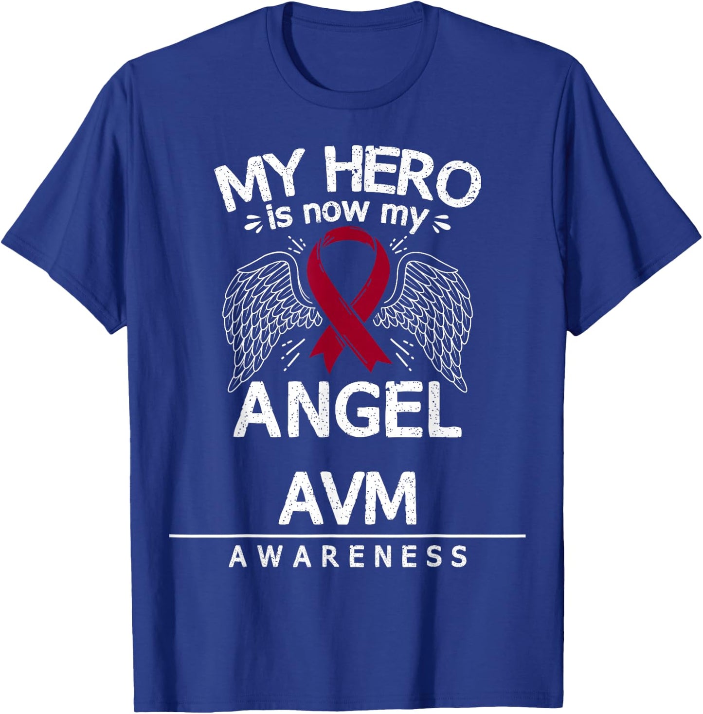 Arteriovenous Malformation Survivor - AVM Awareness Ribbon T-Shirt - T-Shirt | Royal