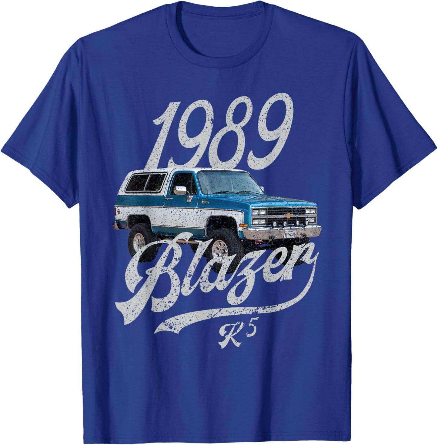 1989 k5 blazer Blue White T-Shirt - T-Shirt | Royal