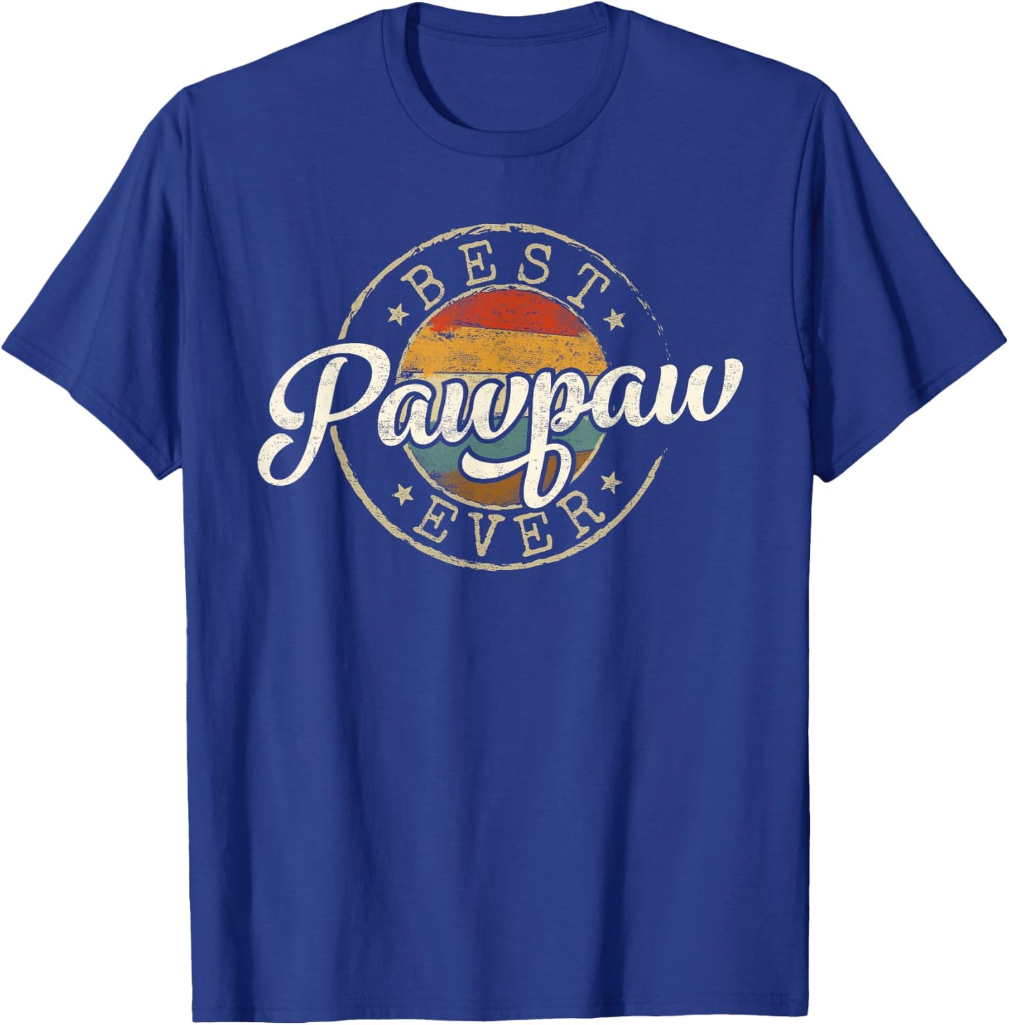 Best Pawpaw Ever Vintage Stamp Fathers Day Grandpa to Be T-Shirt - T-Shirt | Royal