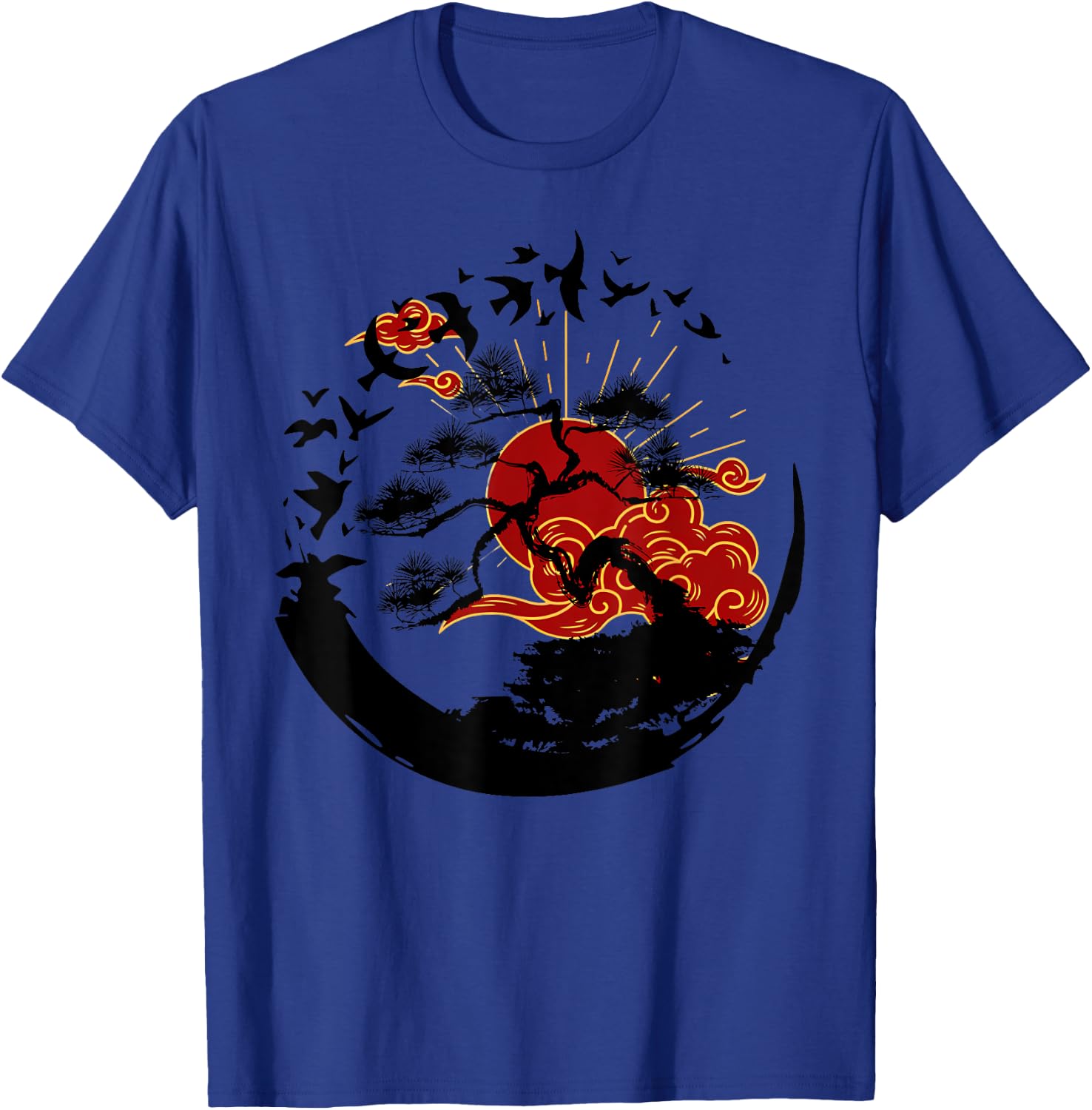 Japanese Zen Enso Mythcial Bonsai Tree Martial Art Gardening T-Shirt - T-Shirt | Royal
