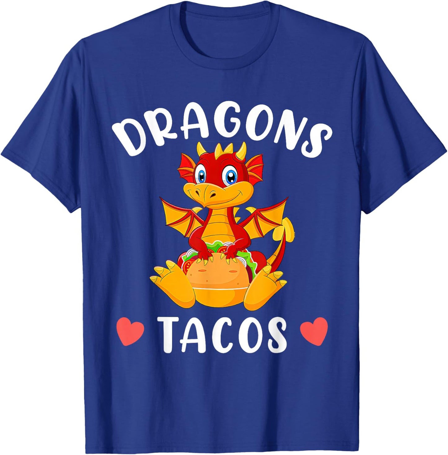 Dragons Love Tacos Shirt for Kids Girls Boys T-Shirt - T-Shirt | Royal