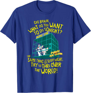 Pinky and The Brain What to Do Tonight? T-Shirt - T-Shirt | Royal