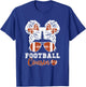 Football Cousin Of A Football Player Cousin Messy Bun T-Shirt - T-Shirt | Royal