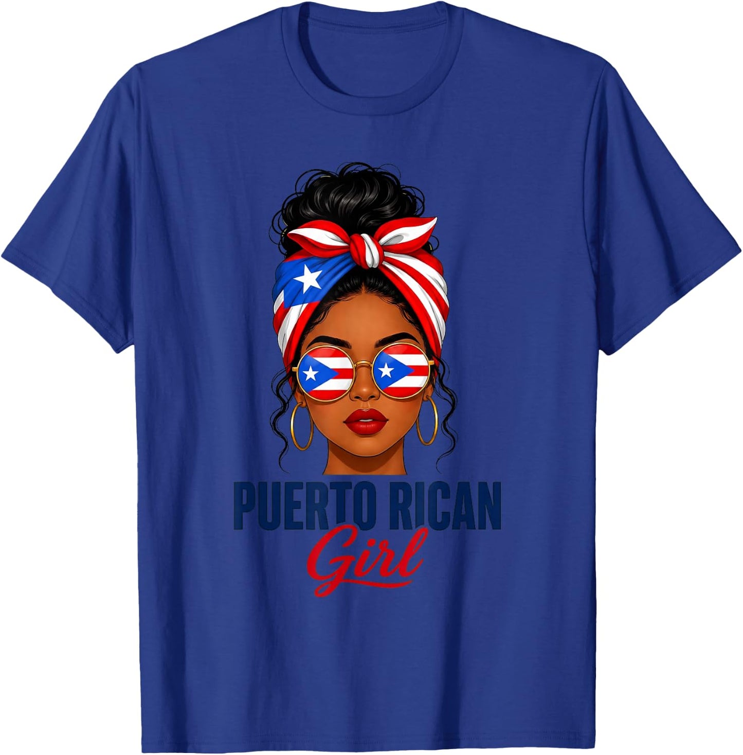 Puerto Rican Girl Puerto Rico Flag Pride Roots T-Shirt - T-Shirt | Royal