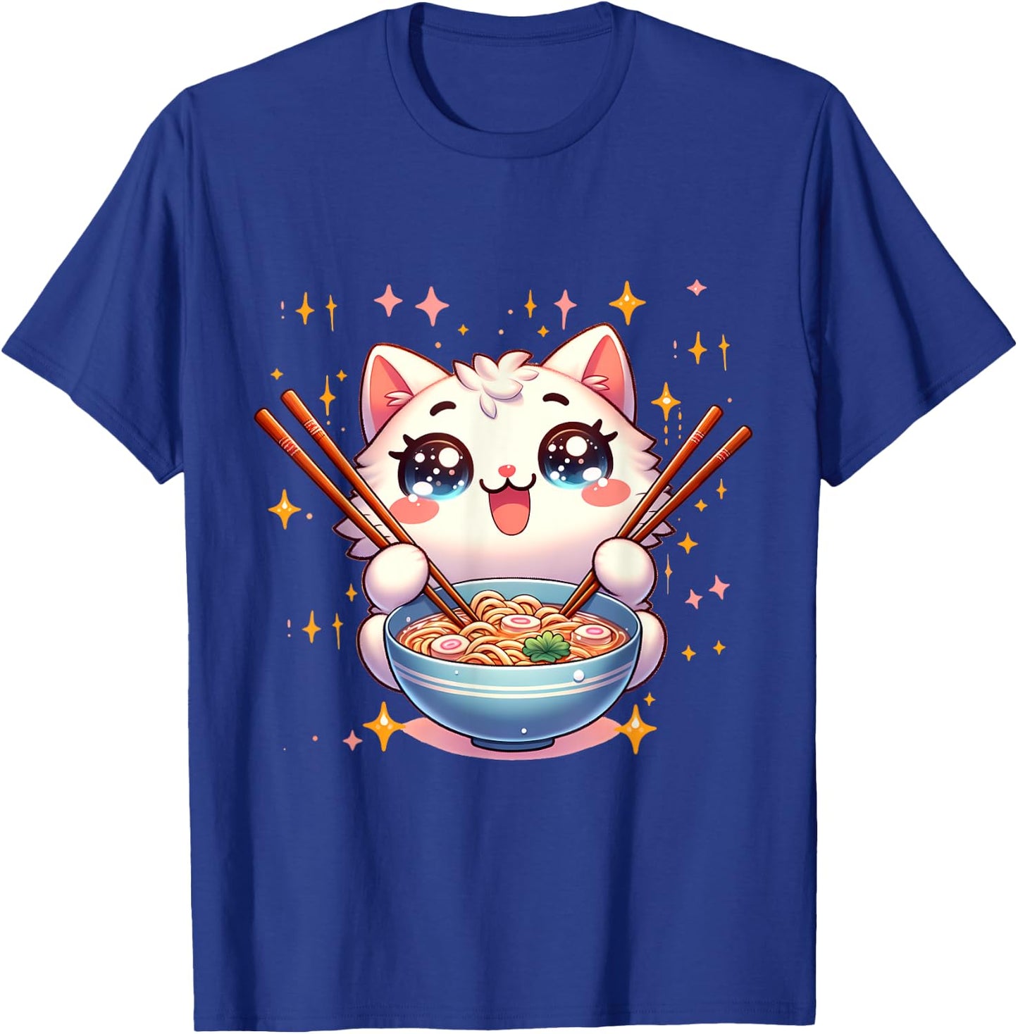 Katze Ramen Essen Nudeln Manga Anime Japanisch Kawaii Cute , black T-Shirt - T-Shirt | Royal