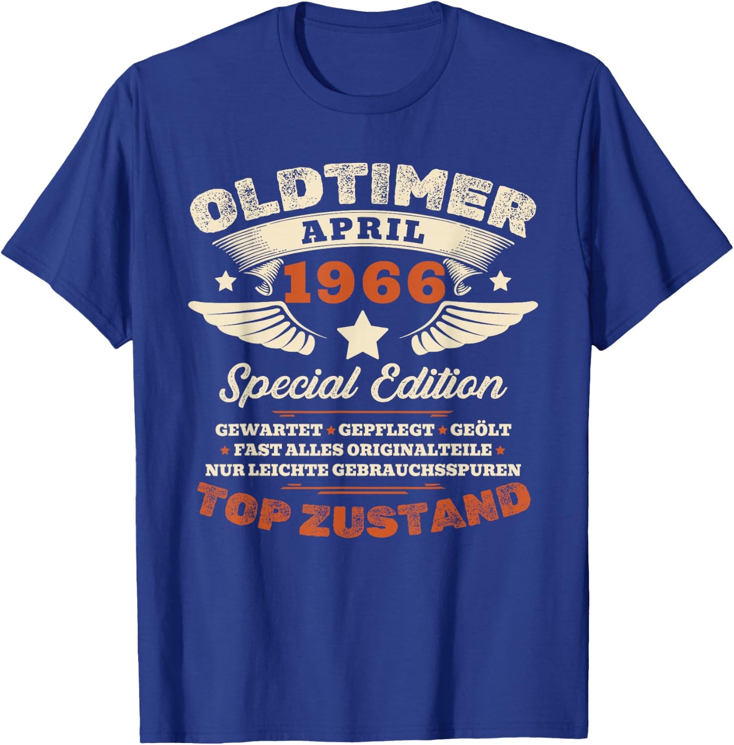 60. Geburtstag Geschenk Mann Oldtimer April 1966 60 Jahre T-Shirt - T-Shirt | Royal