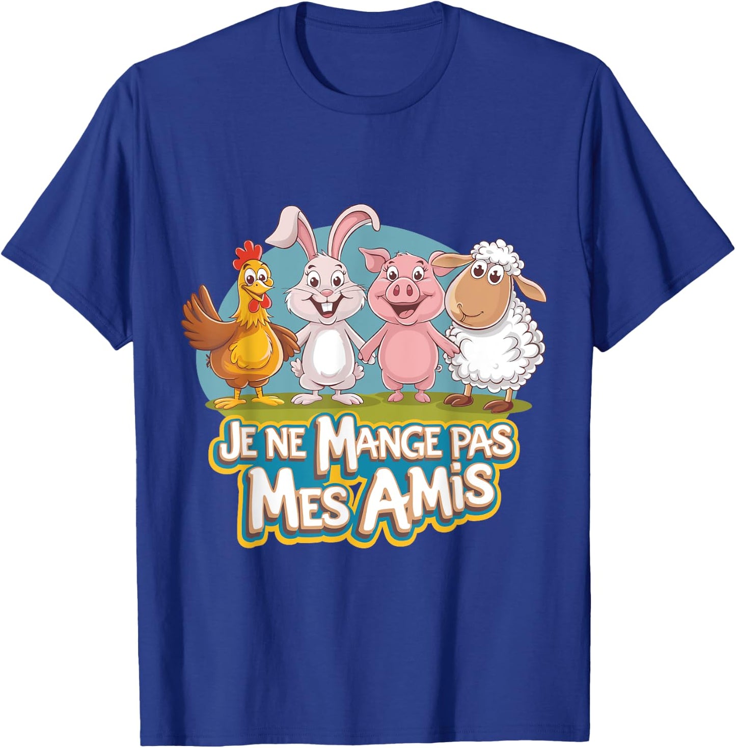 Vegan Gift Je Ne Eat Pas Mes Amis Animal Friend T-Shirt - T-Shirt | Royal