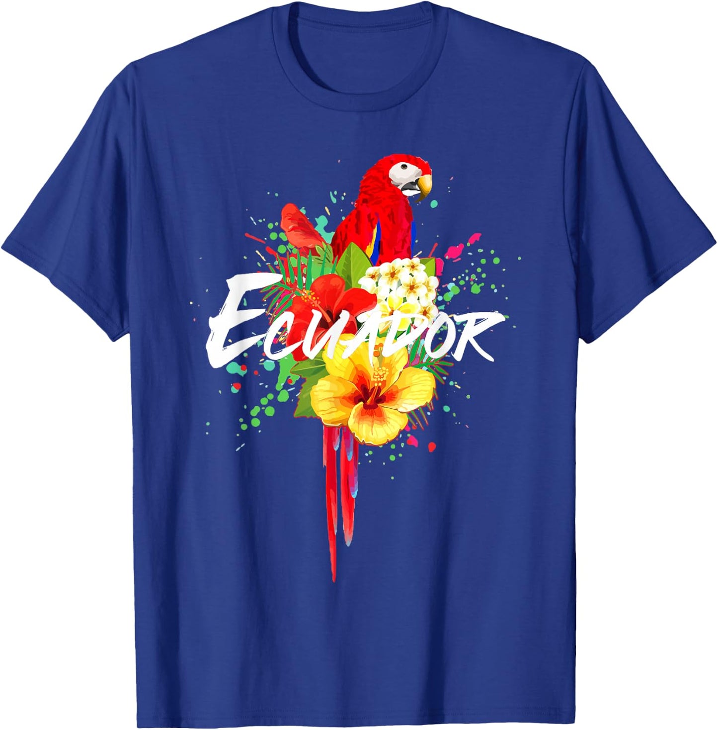 Ecuador Parrot Tropical Ecuadorian Souvenir Vintage T-Shirt - T-Shirt | Royal