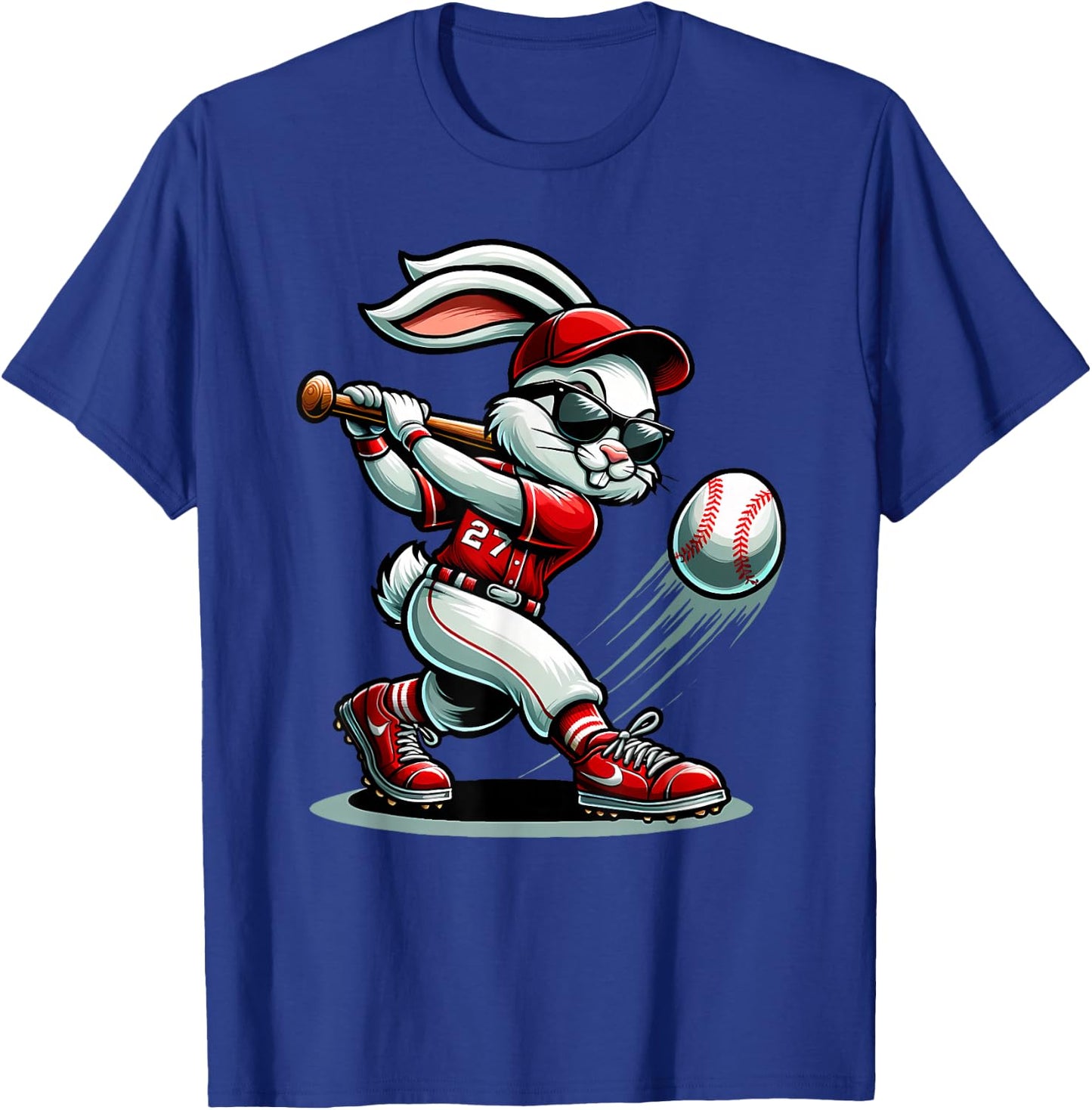 Funny Baseball Bunny Easter Shirts Kids Boys Toddler T-Shirt - T-Shirt | Royal