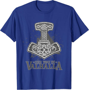 Vikings See you in Valhalla - Design for Celts and Vikings T-Shirt - T-Shirt | Royal