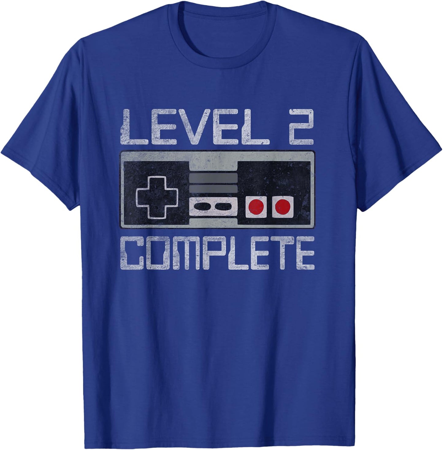 Level 2 Complete 2 Year 2nd Wedding Anniversary Her T-Shirt - T-Shirt | Royal
