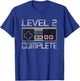 Level 2 Complete 2 Year 2nd Wedding Anniversary Her T-Shirt - T-Shirt | Royal