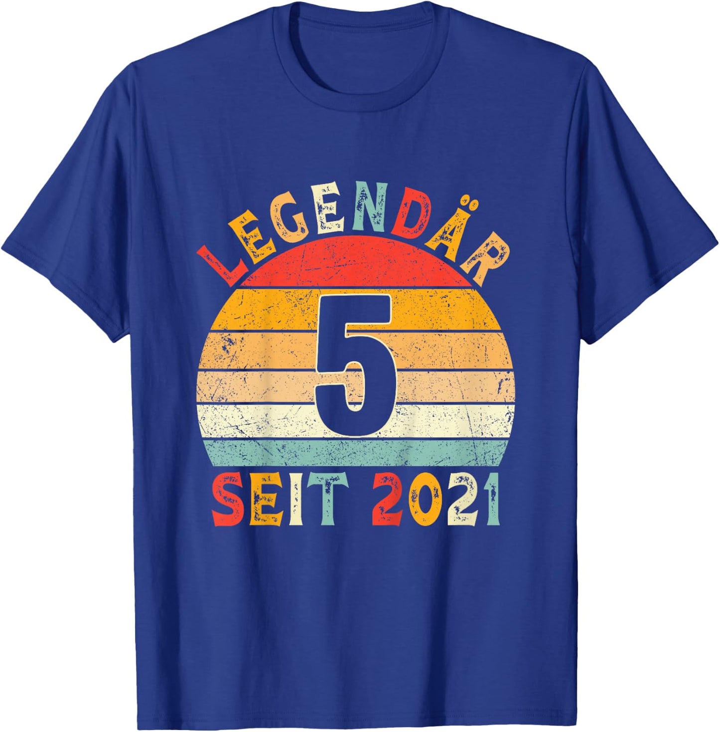 5. Geburtstag Legendär Seit 2021 Vintage Design T-Shirt - T-Shirt | Royal
