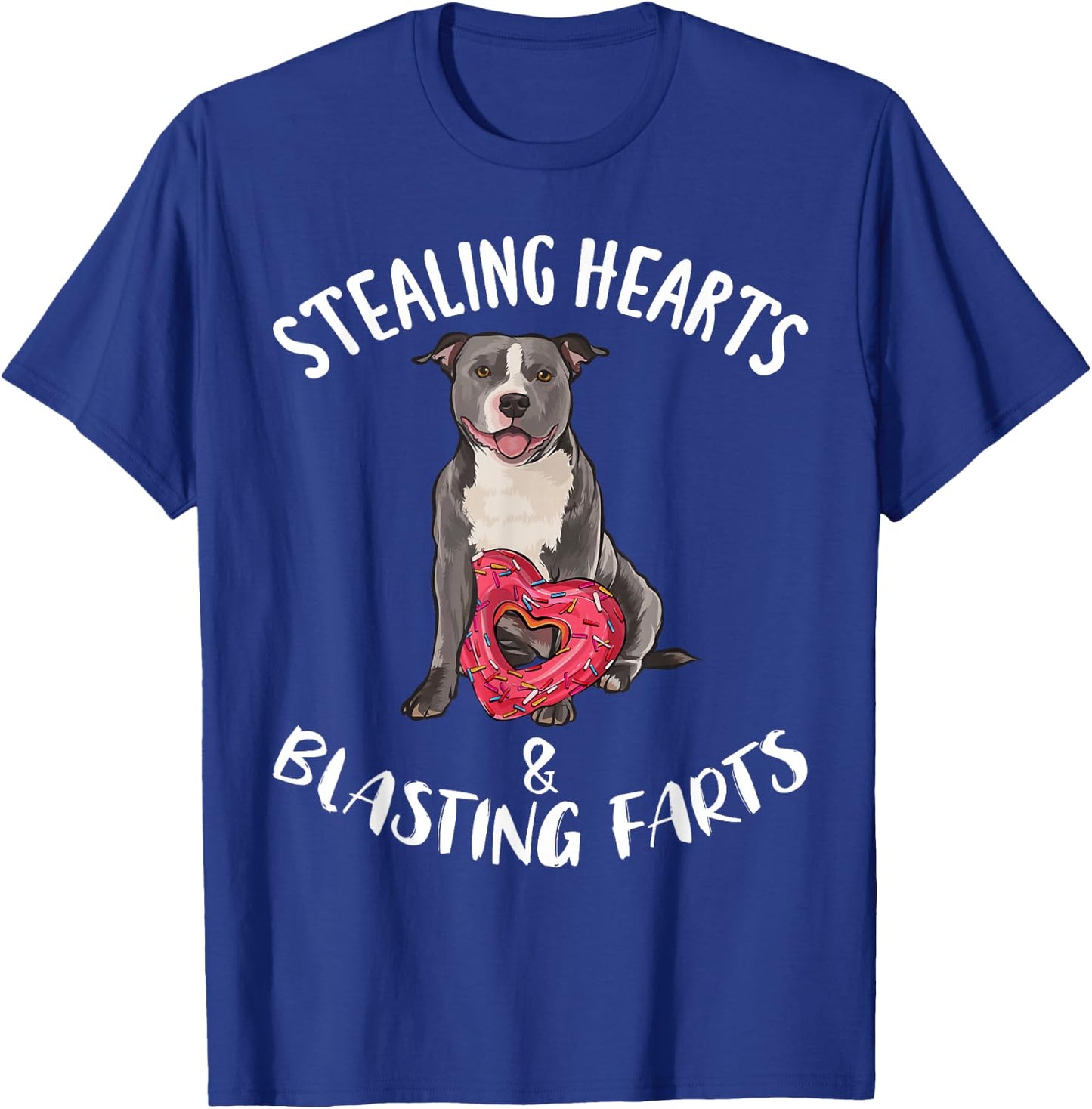Funny Staffordshire Bull Terrier Steal The Heart T-Shirt - T-Shirt | Royal