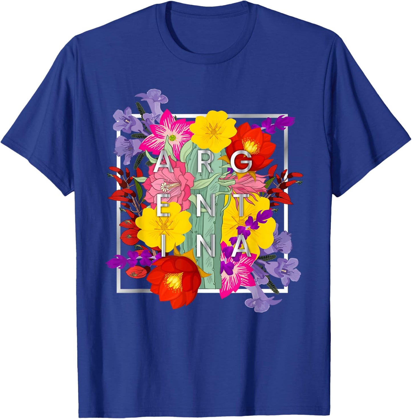 Flowers of Argentine Word Art - Argentine Pride T-Shirt - T-Shirt | Royal