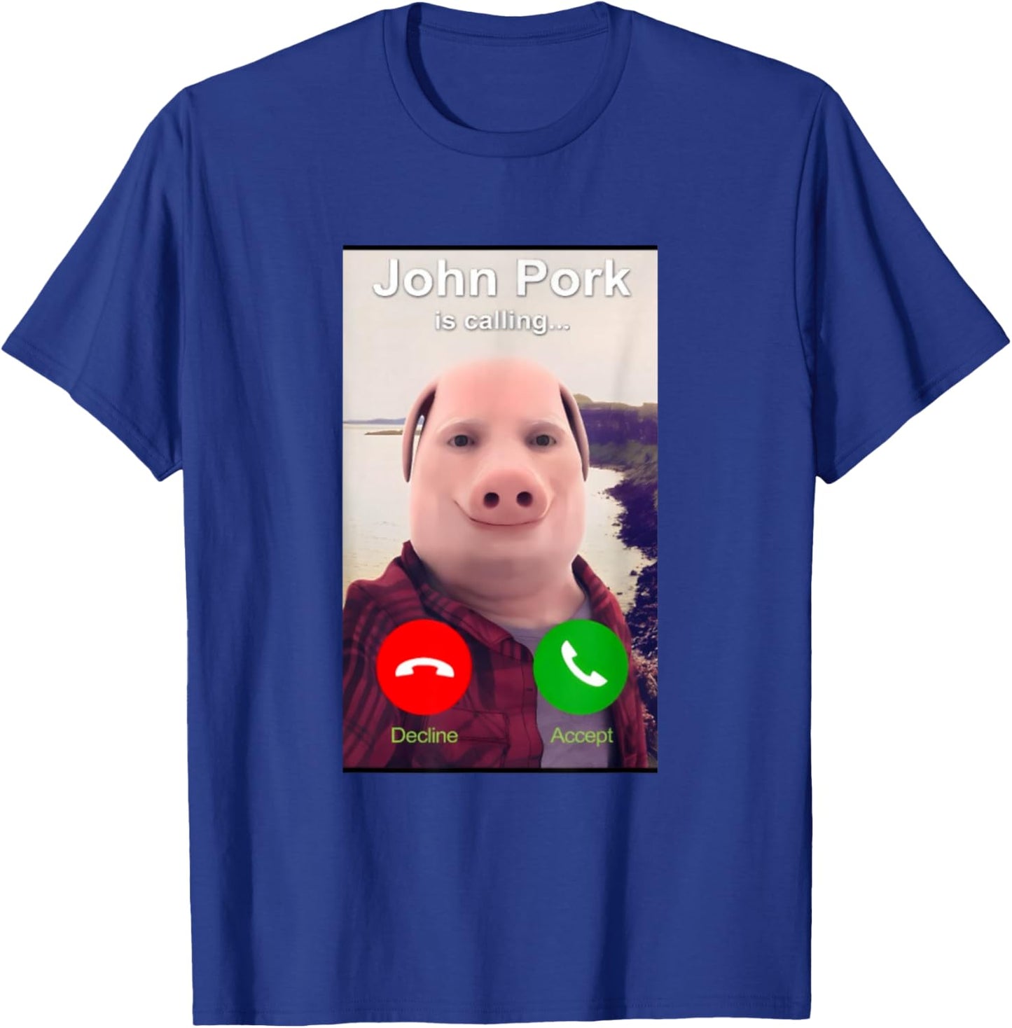 Meme Funny Genz by John Pork , Black, S T-Shirt - T-Shirt | Royal