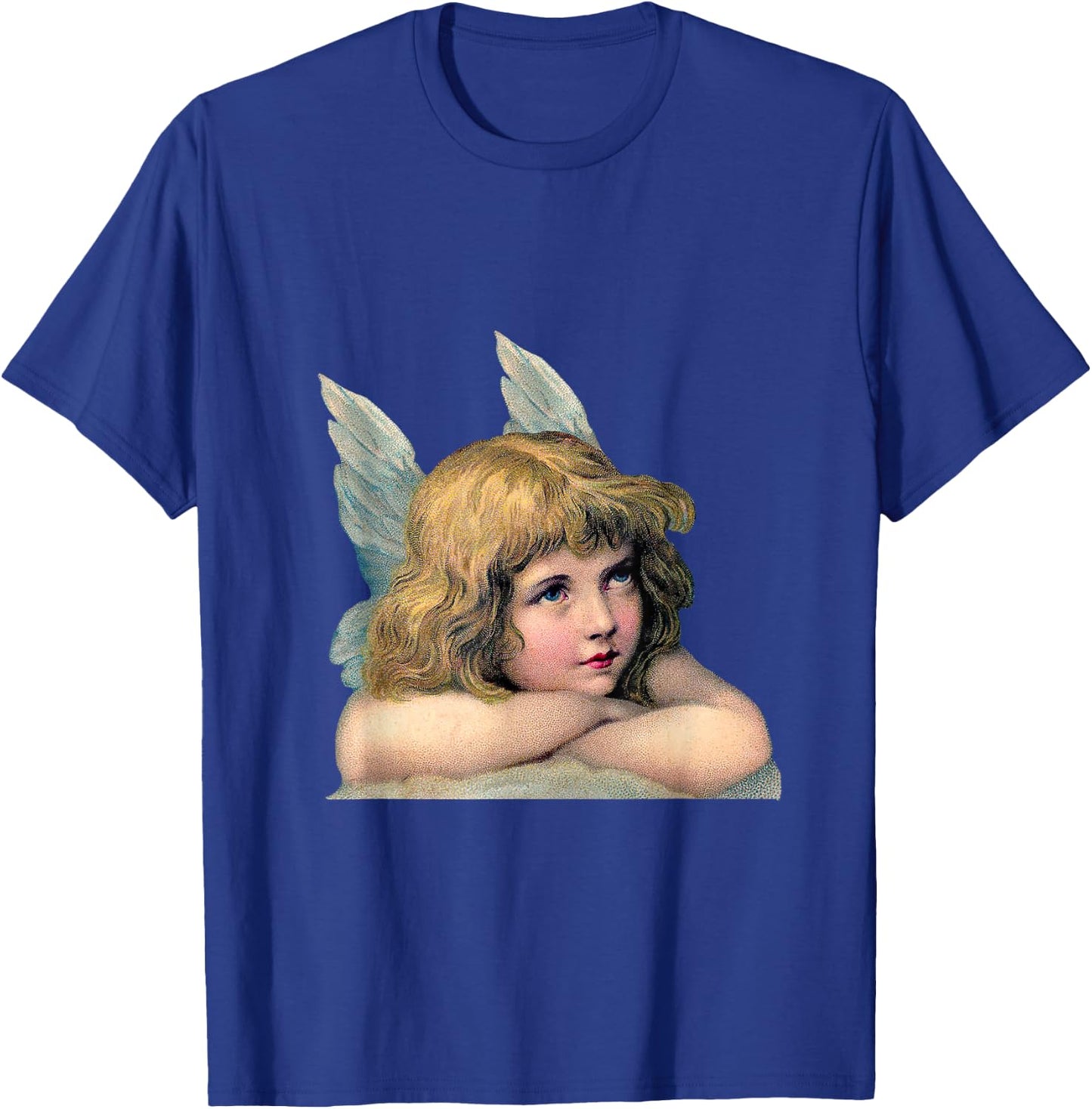 Ange vintage sur nuage céleste protection ange T-Shirt - T-Shirt | Royal