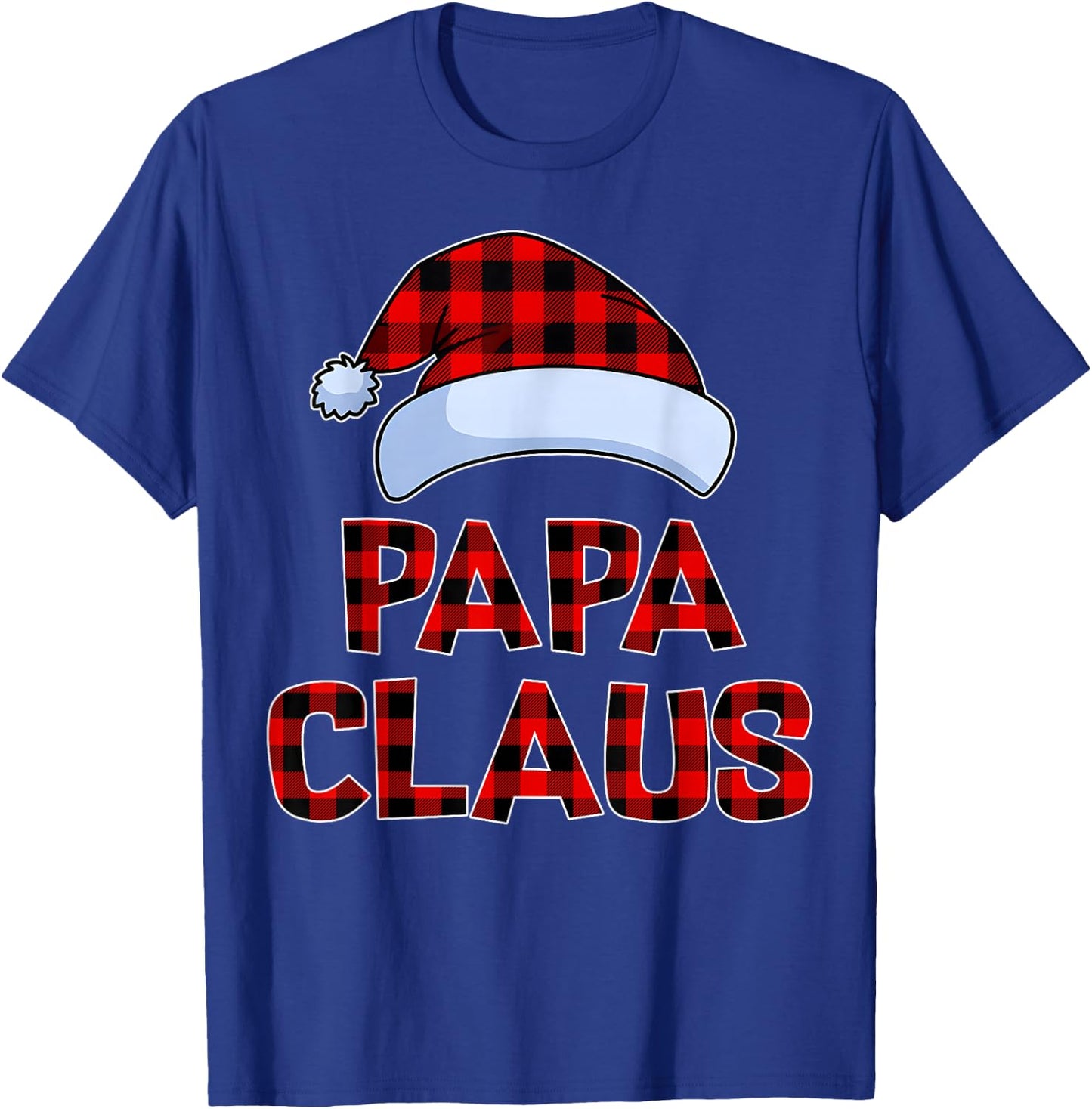 Papa Claus Shirt Christmas Lights Pajama Family Matching T-Shirt - T-Shirt | Royal