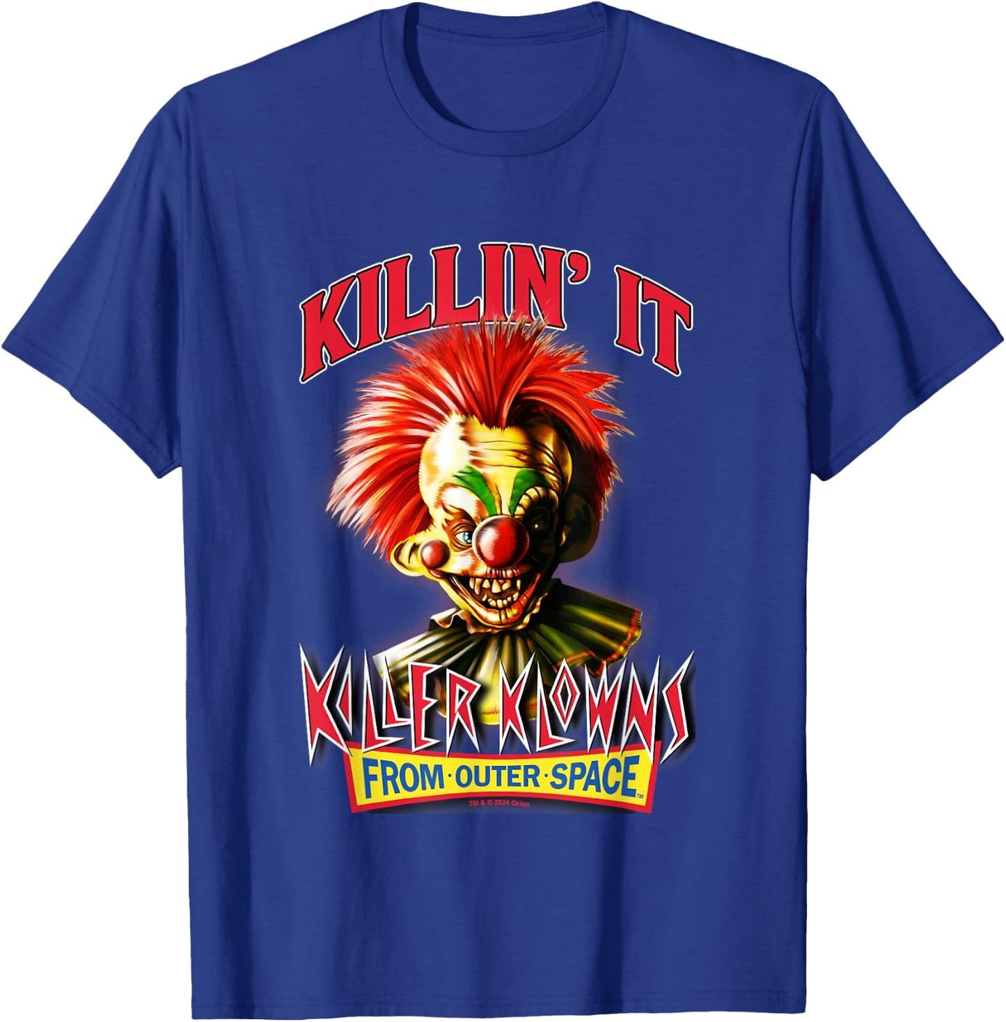 Killer Klowns from Outer Space Killin' It Scary Clown Poster , Black, S T-Shirt - T-Shirt | Royal