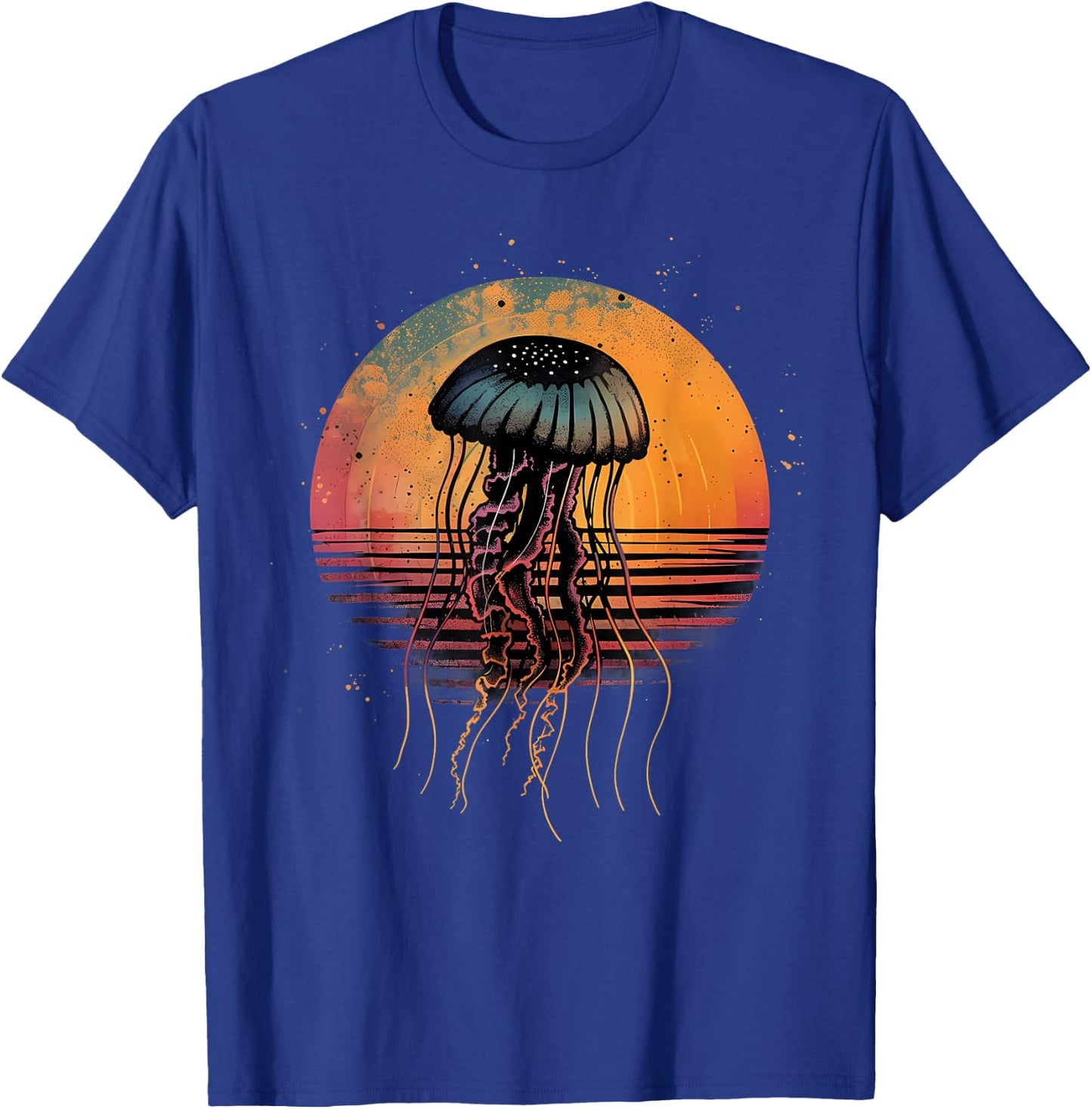 Jellyfish Ocean Sea Jellyfish Sunset Sea Ocean Animal Lover T-Shirt - T-Shirt | Royal