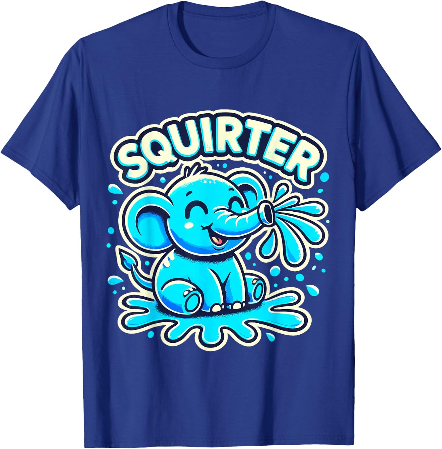 Squirter Elephant Summer T-Shirt - T-Shirt | Royal
