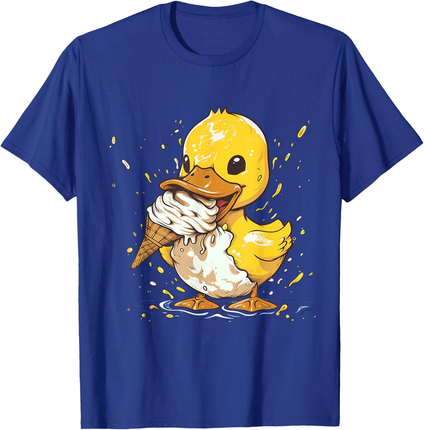 Rubber Duck Rubber Duckie Ice Cream Party Ice Cream Lover T-Shirt - T-Shirt | Royal