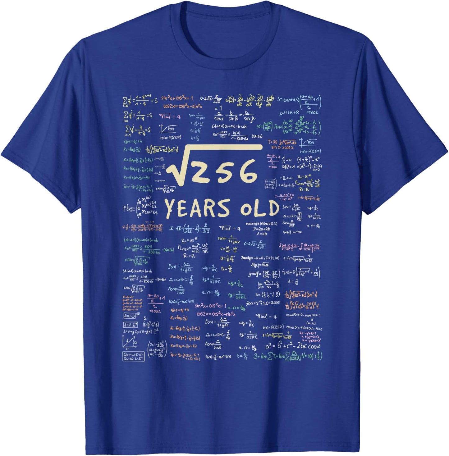 Maths Birthday Gift - 16 Years Formula 16 Birthday T-Shirt - T-Shirt | Royal
