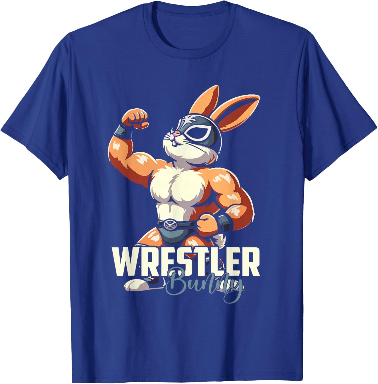 Wrestling Bunny Lucha Libre Rabbit Wrestler T-Shirt - T-Shirt | Royal