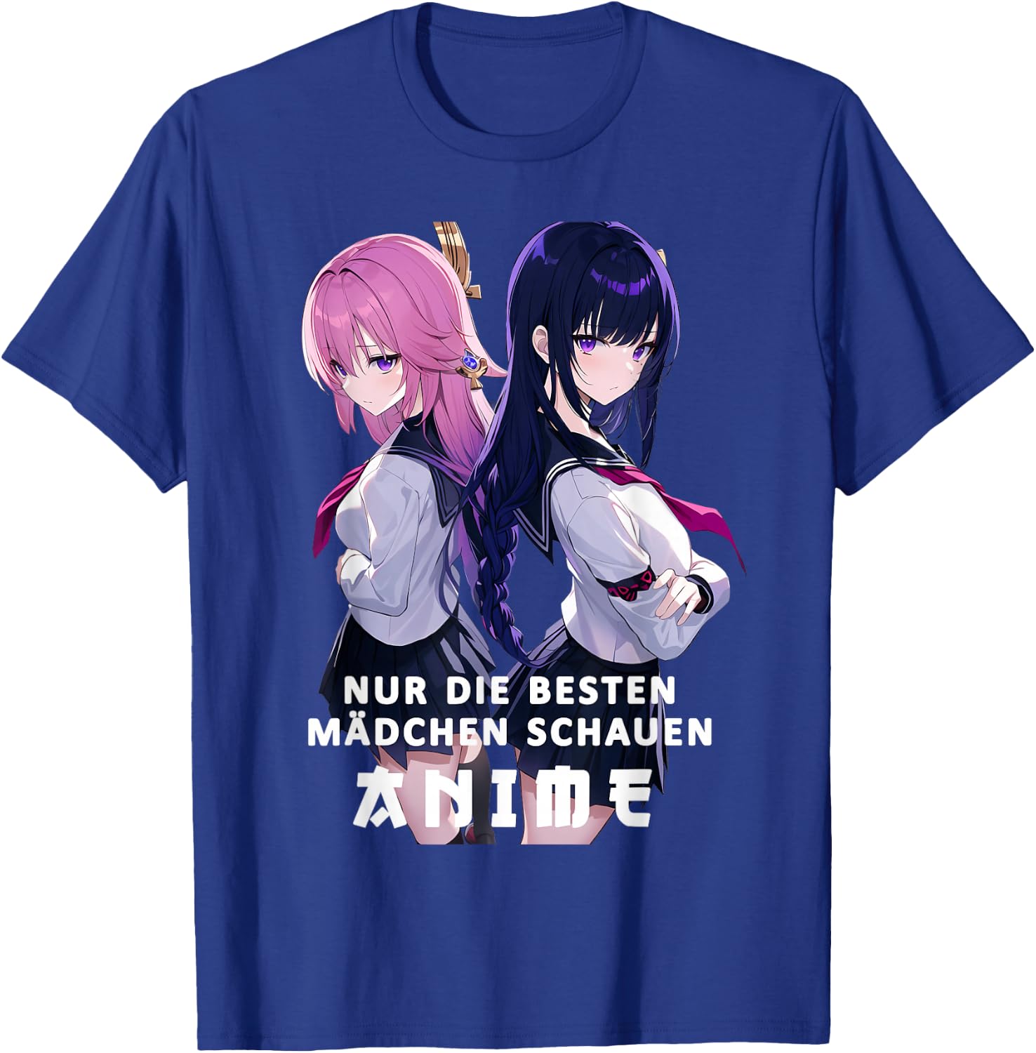 Anime Girl Only The Best Girls Look Anime , black T-Shirt - T-Shirt | Royal