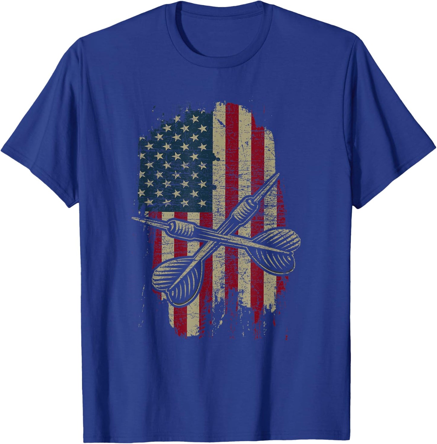 Patriotic USA American Darts Lover Dart Sports Gift Men T-Shirt - T-Shirt | Royal